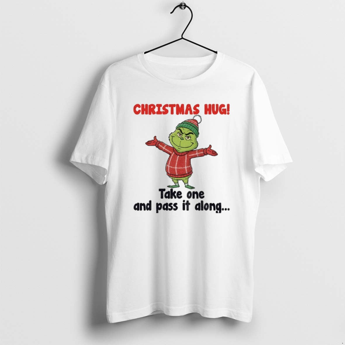 Official Grinch Christmas Hug Take One And Pass It Along Merry Xmas T-Shirts, Hoodie, Sweatshirt | PopFlextees.com