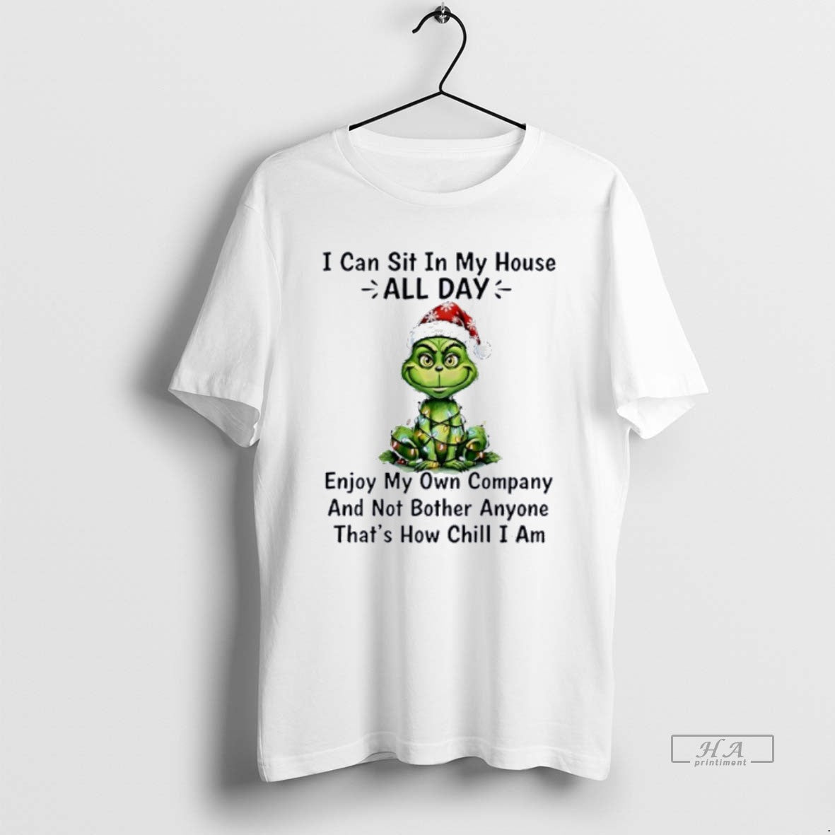 Official Grinch I Can Sit In My House All Day Enjoy My Own Company Christmas T-Shirts, Hoodie, Sweatshirt | PopFlextees.com