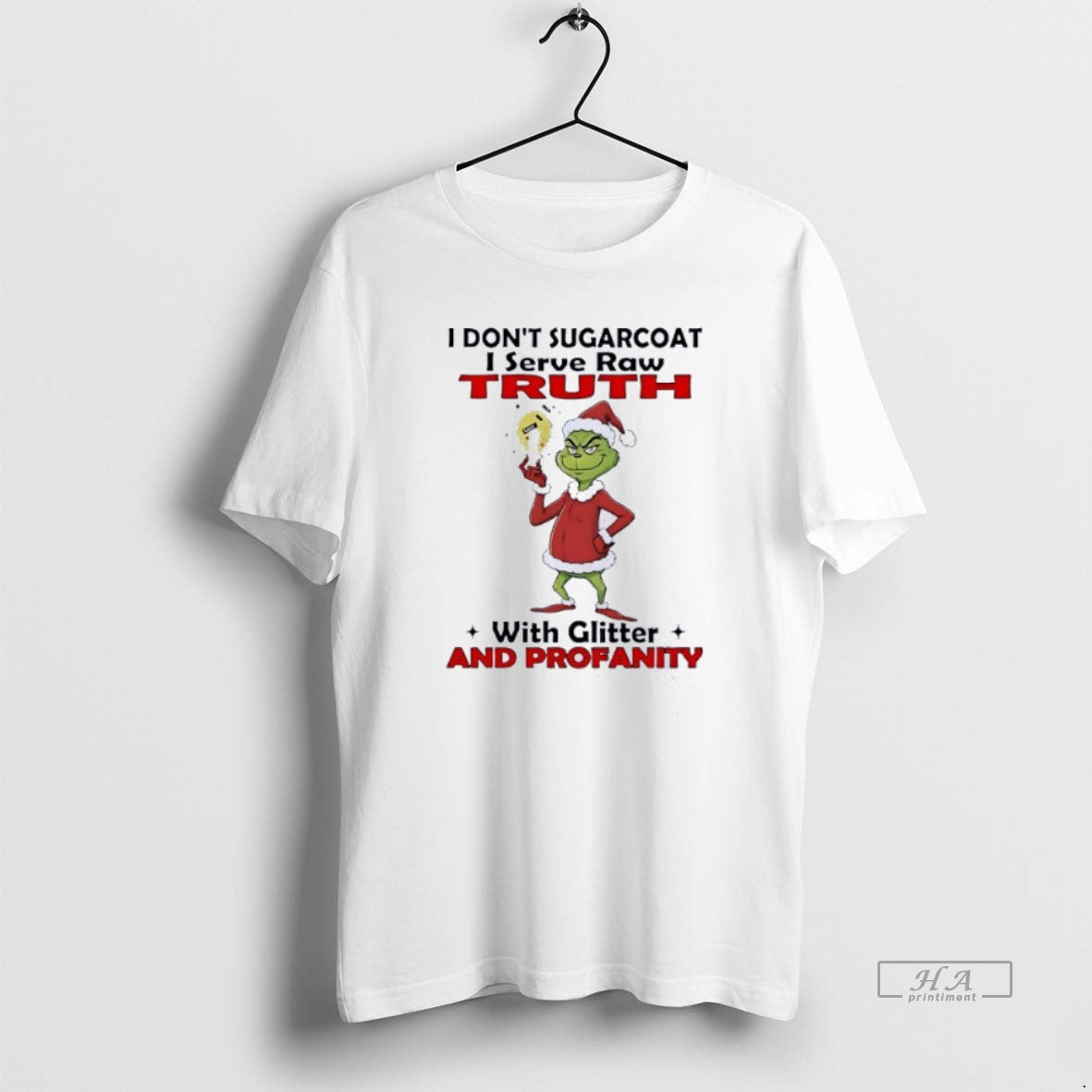 Official Grinch I Dont Sugarcoat I Serve Raw Ruth With Glitter Christmas T-Shirts, Hoodie, Sweatshirt | PopFlextees.com
