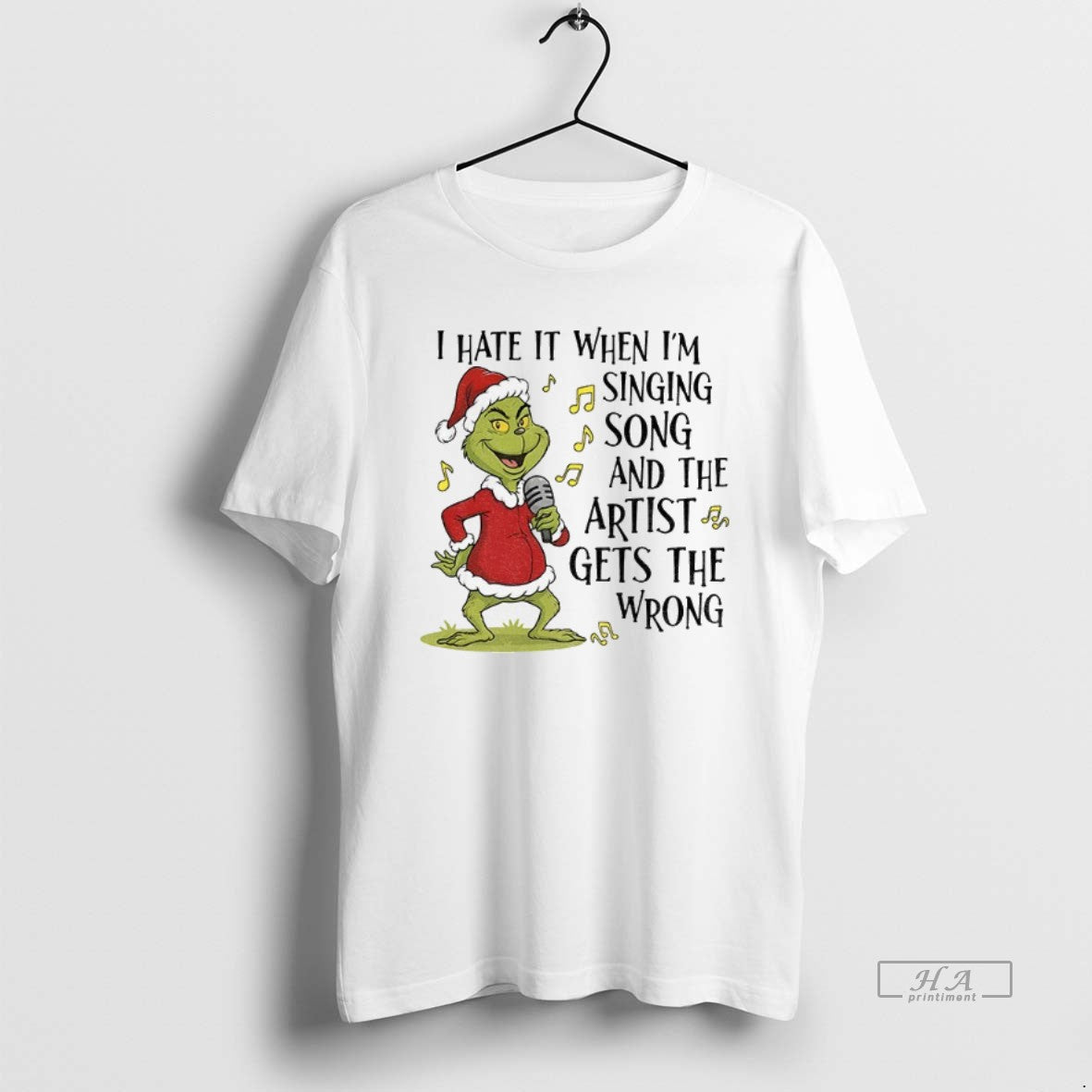 Official Grinch Santa I Hate It When Im Singing Song And The Artist Gets The T-Shirts, Hoodie, Sweatshirt | PopFlextees.com