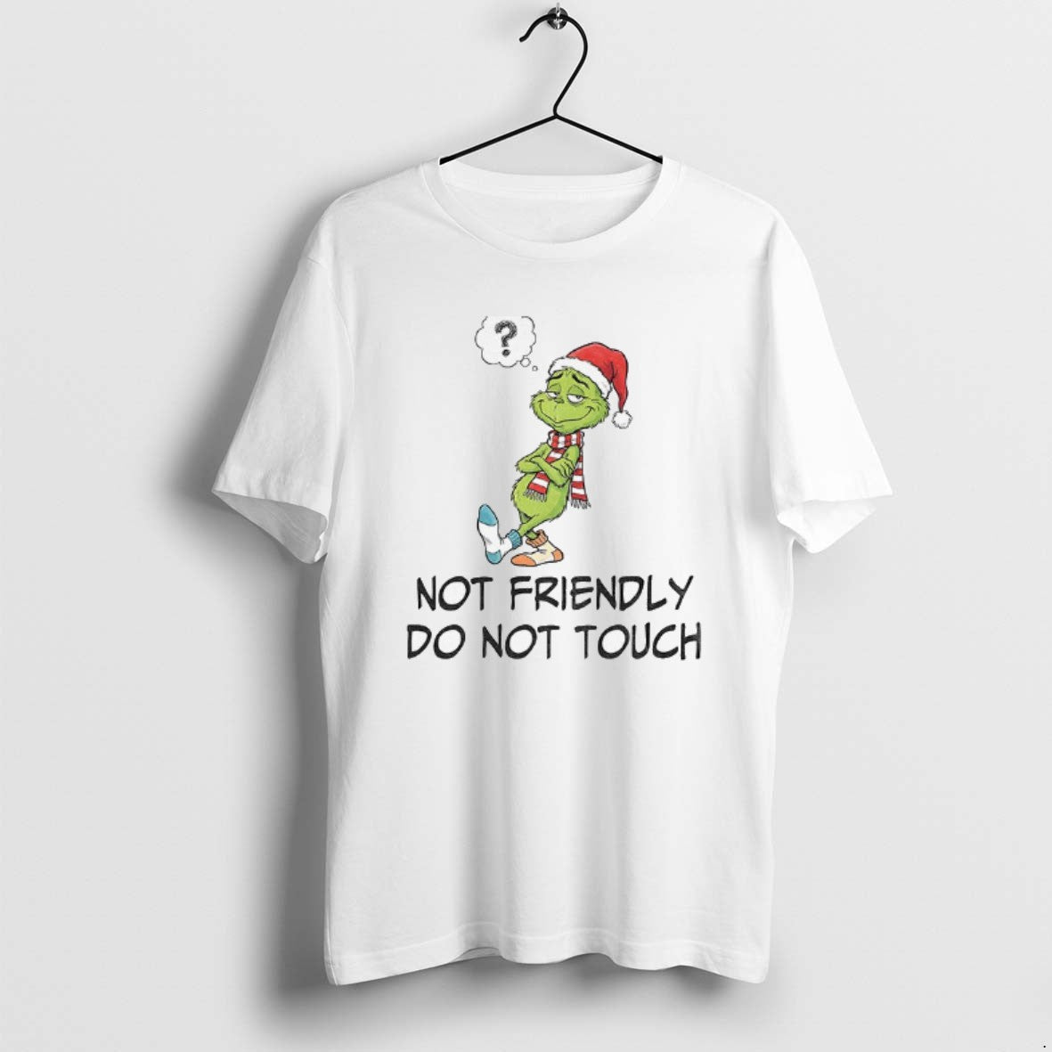 Official Grinch Santa Not Friendly Do Not Touch Christmas T-Shirts, Hoodie, Sweatshirt | PopFlextees.com
