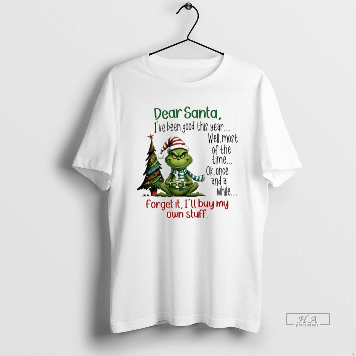 Official Grinch Dear Santa Ive Been Good This Year Well Most Of The Time Ok T-Shirts, Hoodie, Sweatshirt | PopFlextees.com