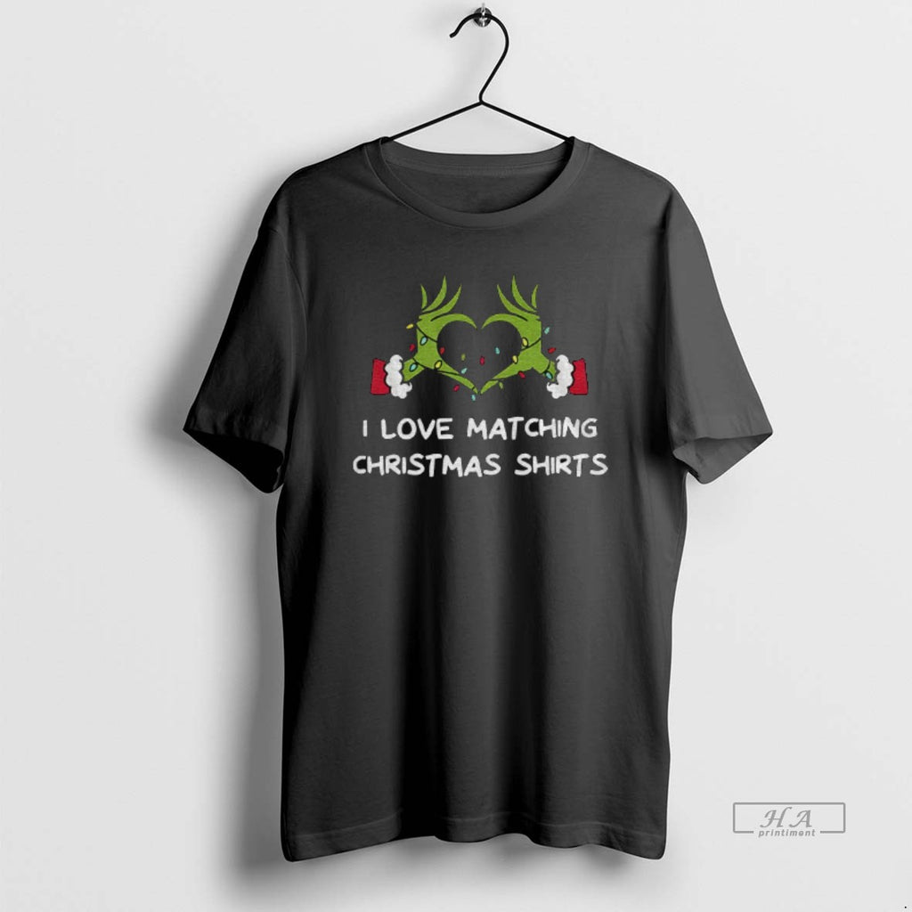 Official Grinch Hands I Love Matching Christmas Shirts Merry Xmas Hoodie, Sweatshirt | PopFlextees.com