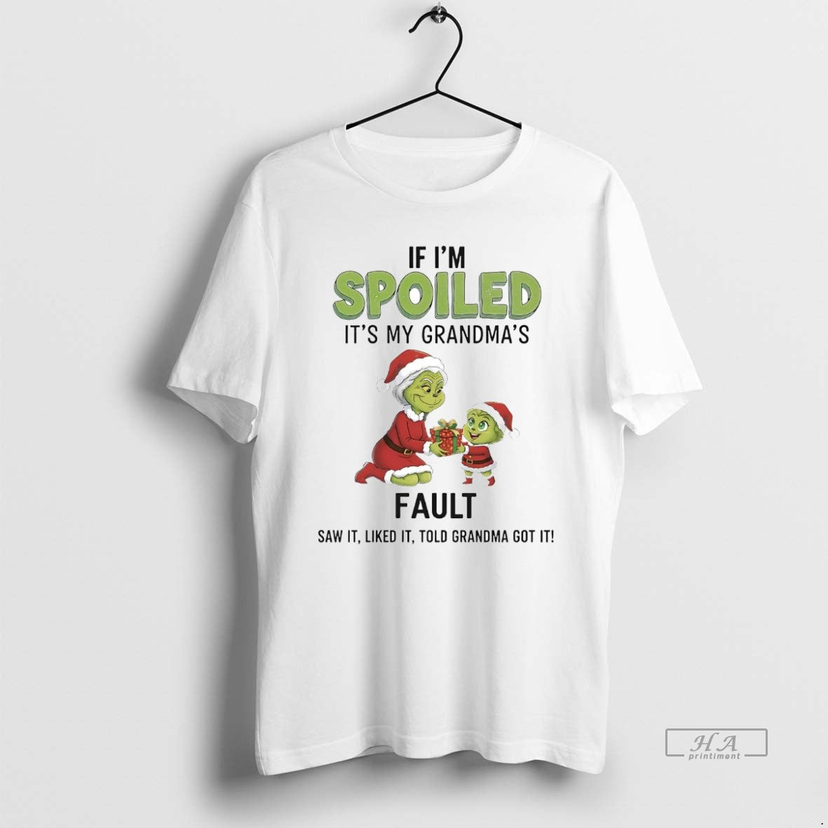Official Grinch If Im Spoiled Its My Grandmas Fault Christmas T-Shirts, Hoodie, Sweatshirt | PopFlextees.com