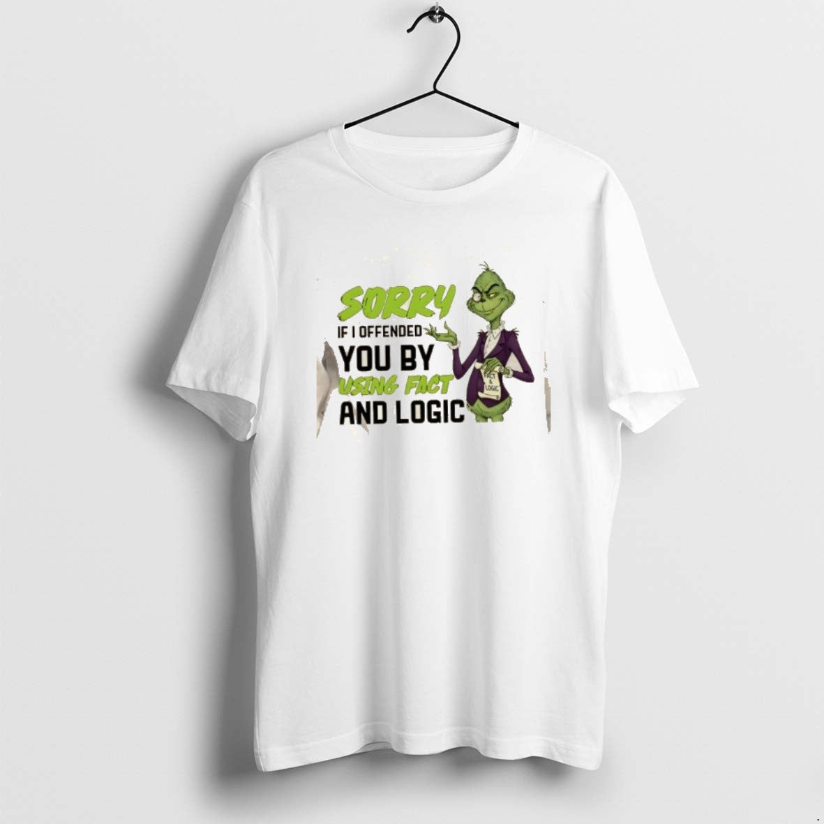 Official Grinch Sorry If I Offended You By Using Fact And Logic T-Shirts, Hoodie, Sweatshirt | PopFlextees.com