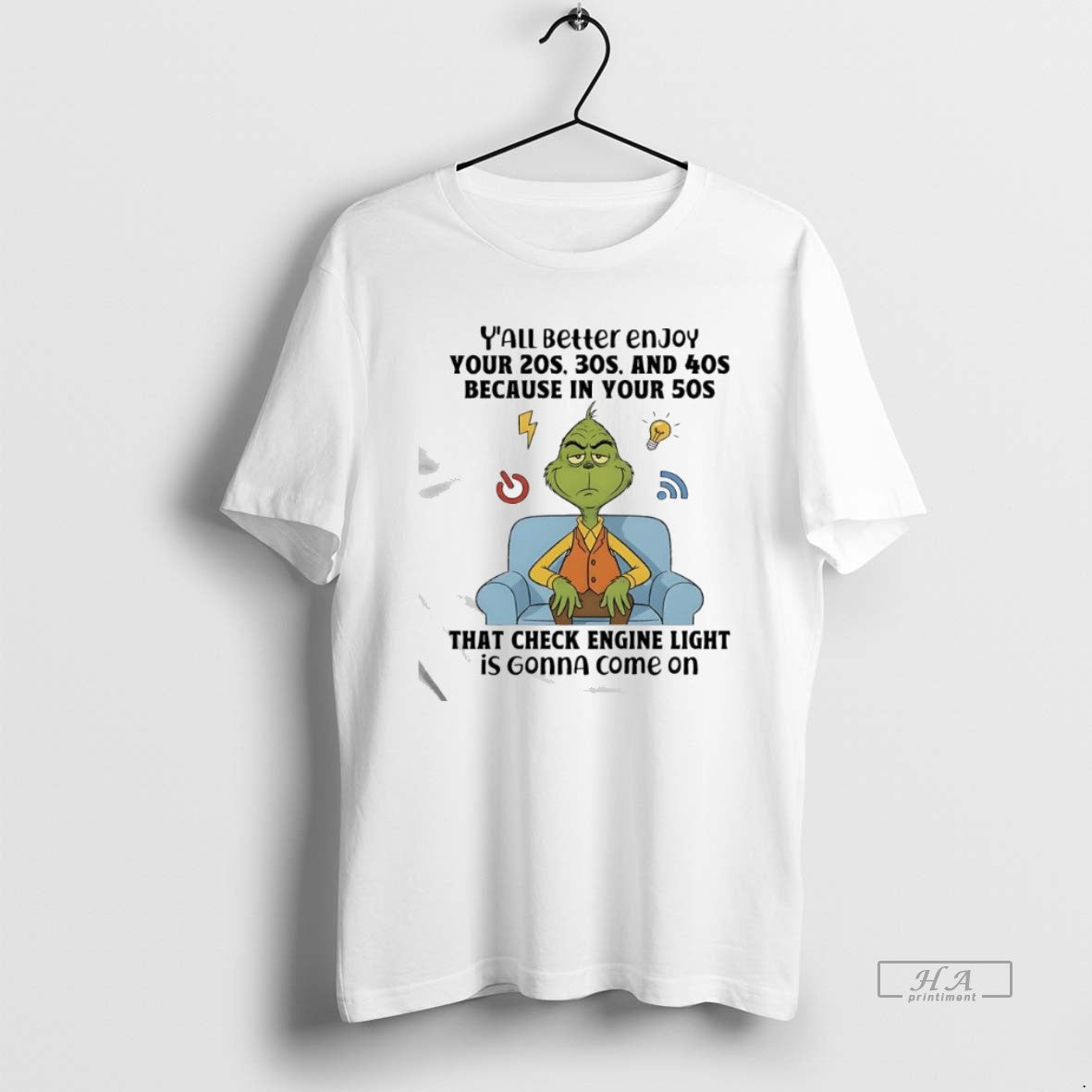 Official Grinch That Check Engine Light Is Gonna Come On T-Shirts, Hoodie, Sweatshirt | PopFlextees.com
