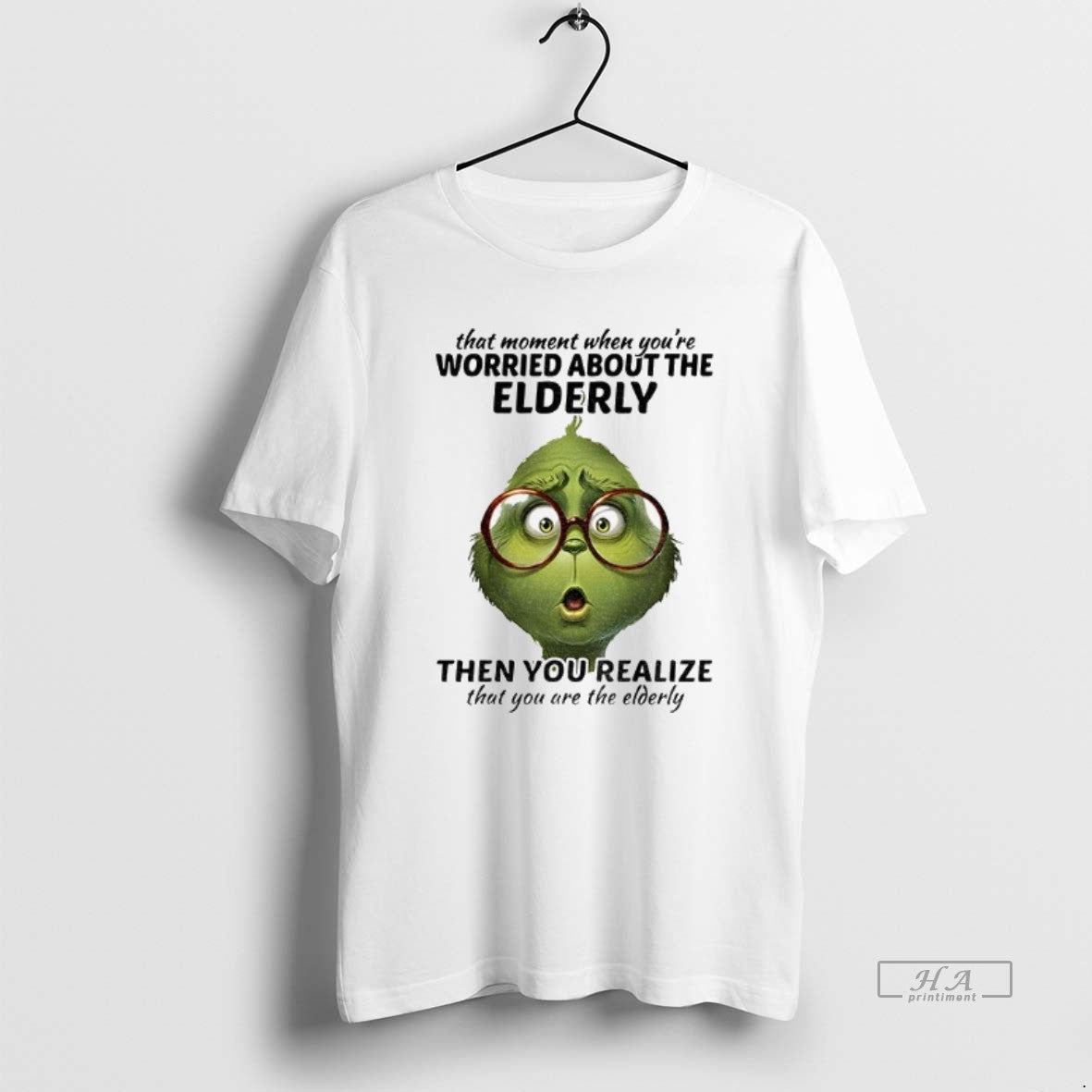 Official Grinch That Moment When Youre Worried About The Elderly Christmas T-Shirts, Hoodie, Sweatshirt | PopFlextees.com