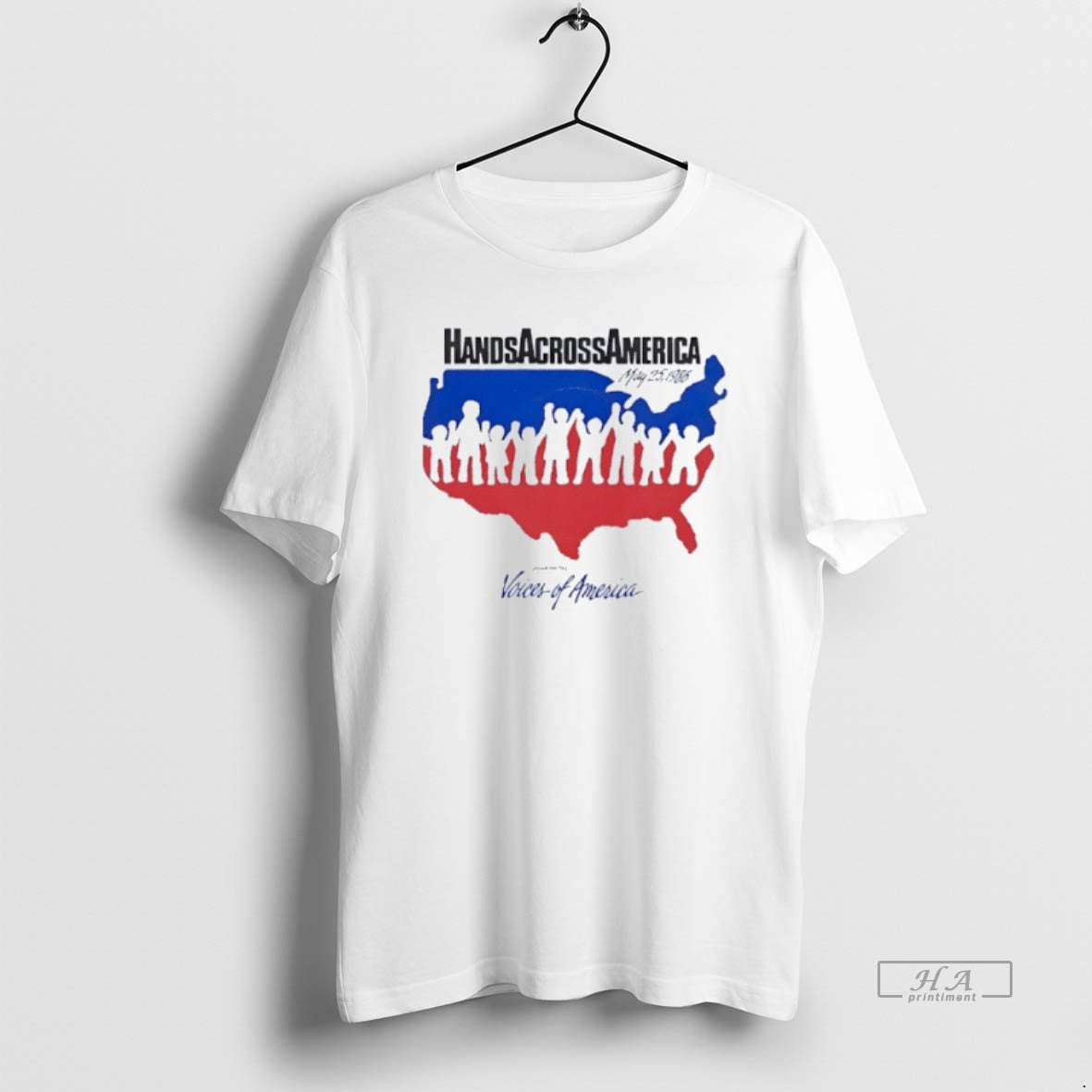 Official Hands Across America May 25 1986 Voices Of America T-Shirts, Hoodie, Sweatshirt | PopFlextees.com