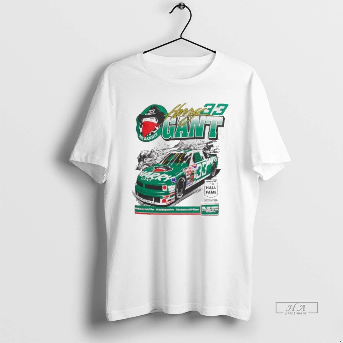 Official Harry Gant Checkered Flag Sports White Hall Of Fame Inductee T-Shirts, Hoodie, Sweatshirt | PopFlextees.com