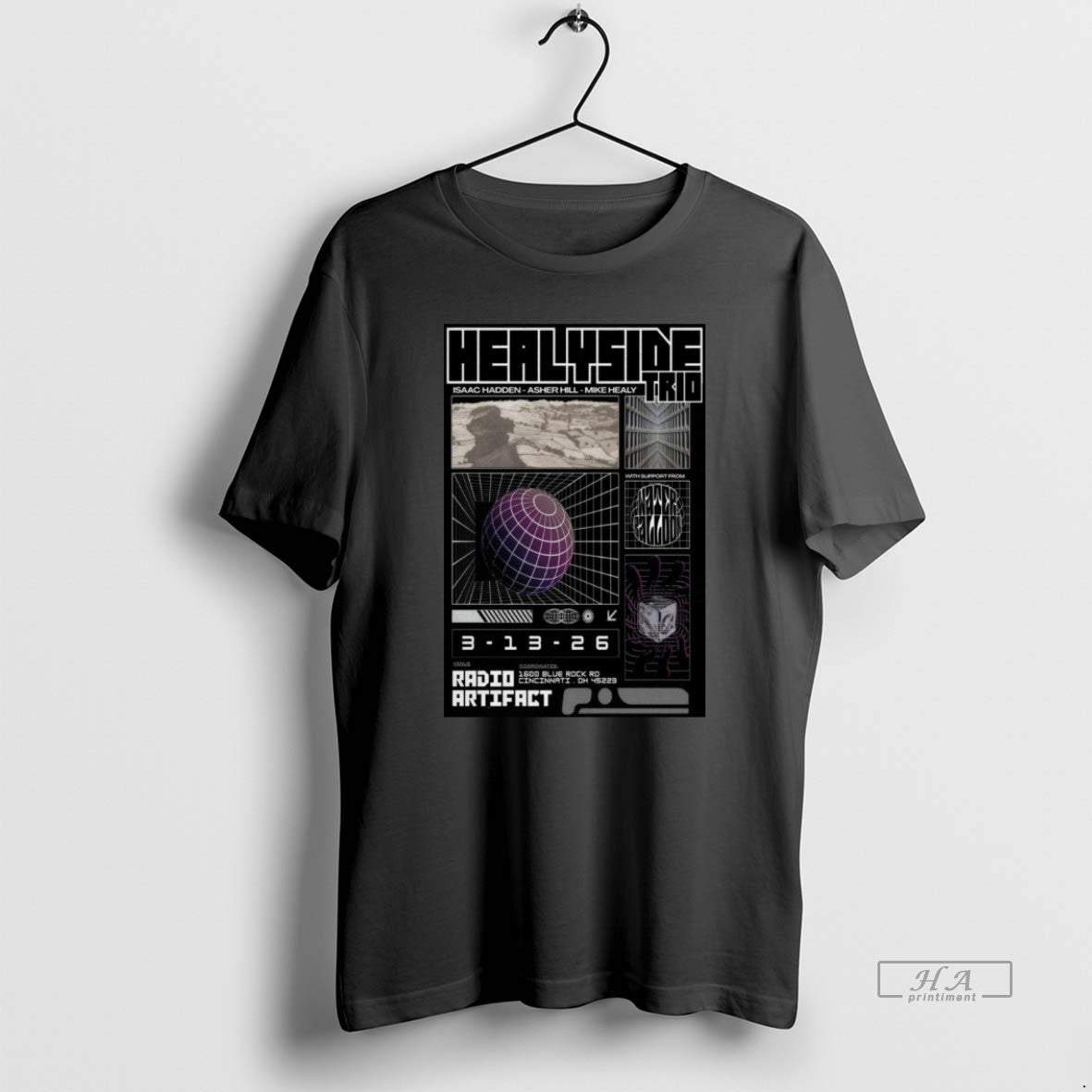 Official Healyside Trio Mar 13 2026 Radio Artifact Cincinnati Oh T-Shirts, Hoodie, Sweatshirt | PopFlextees.com