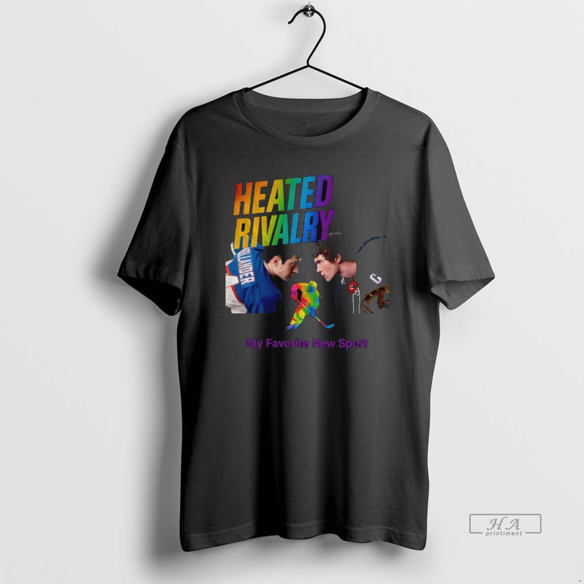 Official Heated Rivalry Gay Hockey Pride Lgbtq Rainbow Hockey Graphic T-Shirts, Hoodie, Sweatshirt | PopFlextees.com