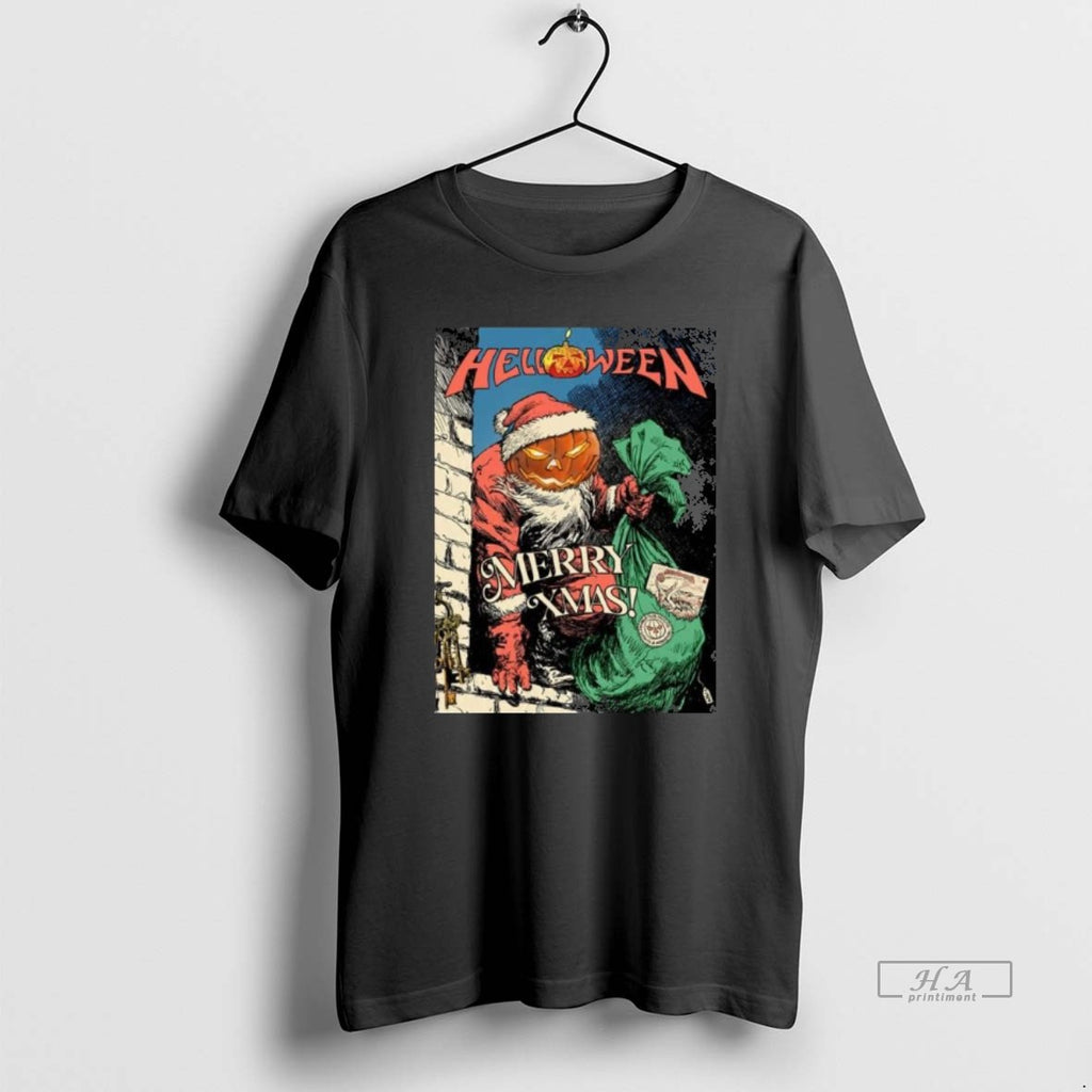 Official Helloween Merry Xmas Pumpkin Powered Santa T-Shirts, Hoodie, Sweatshirt | PopFlextees.com