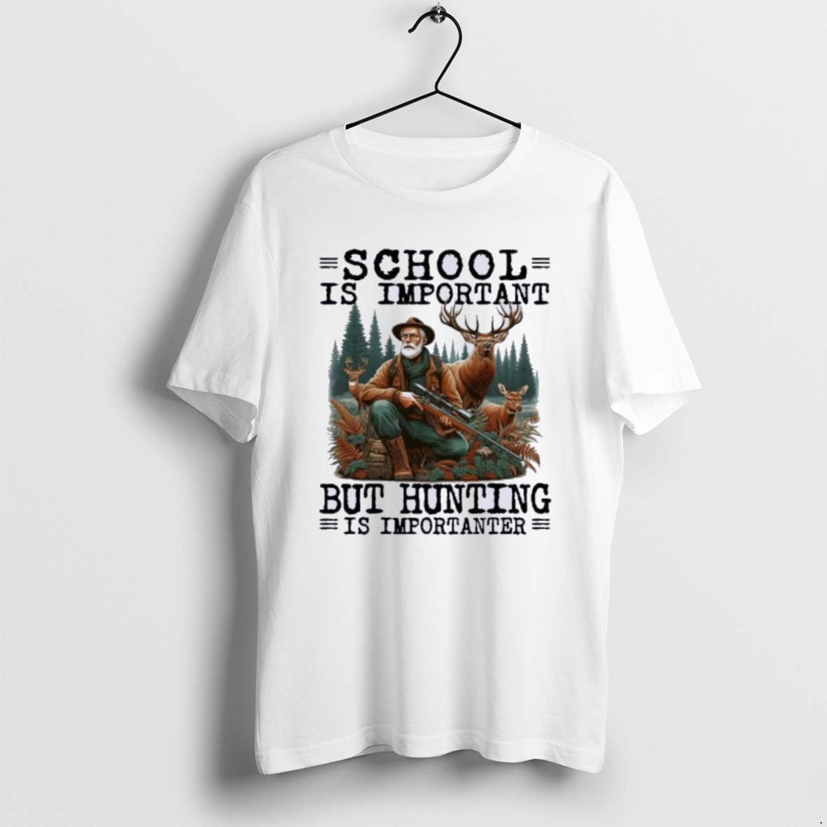 Official Hunting School Is Important T-Shirts, Hoodie, Sweatshirt | PopFlextees.com