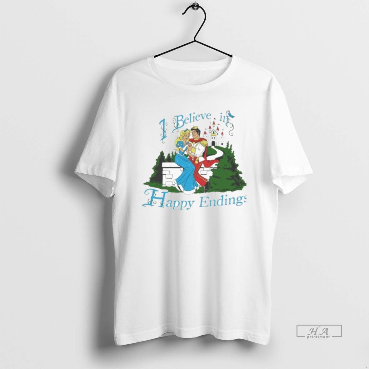 Official I Believe In Happy Endings Prince And Princess T-Shirts, Hoodie, Sweatshirt | PopFlextees.com