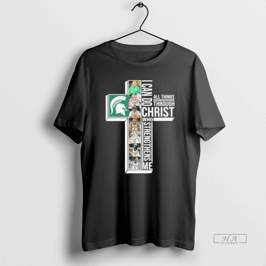 Official I Can Do All Through Christ Who Strengthens Me Michigan State Player T-Shirts, Hoodie, Sweatshirt | PopFlextees.com