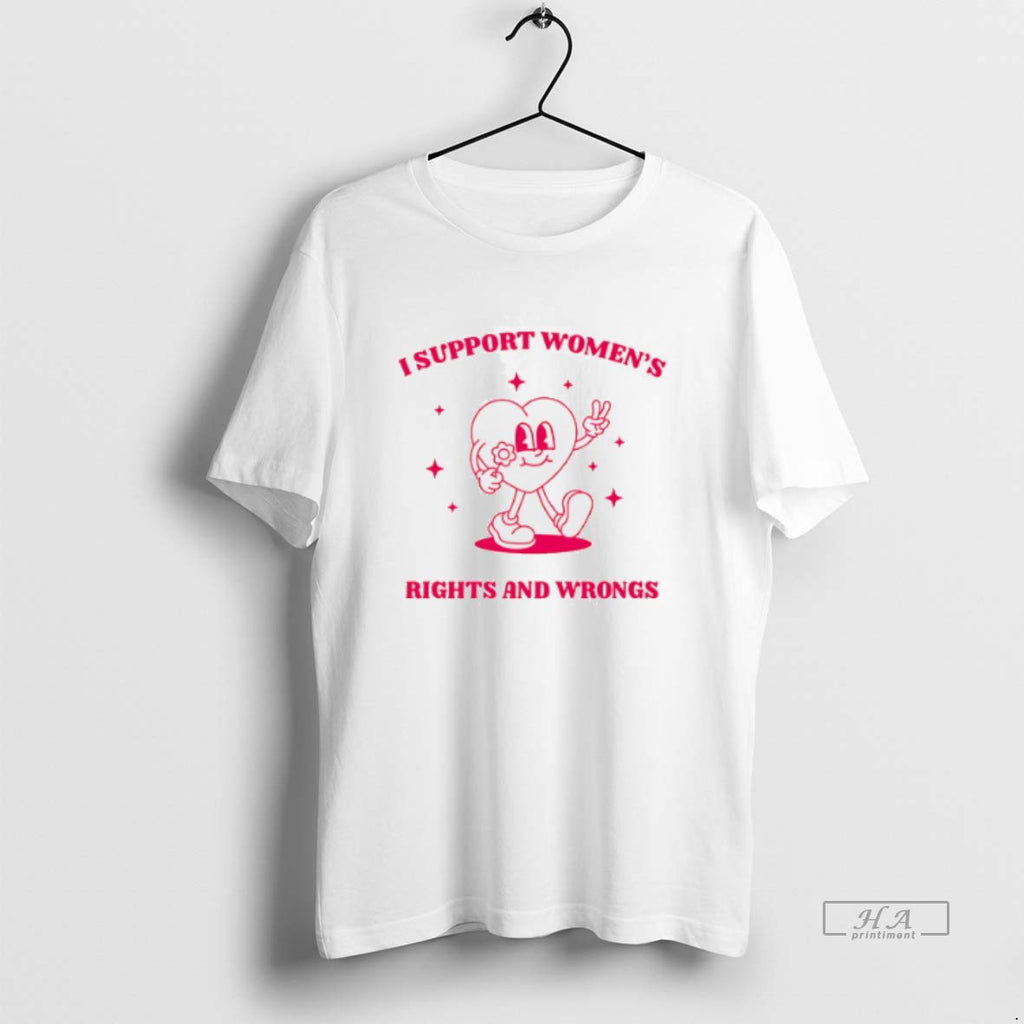 Official I Support Rights Wrongs Heart T-Shirts, Hoodie, Sweatshirt