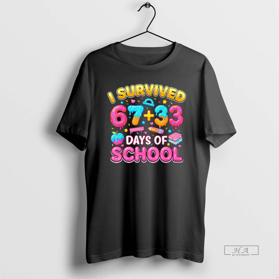 Official I Survived 67 33 Days Of School 100 Days Teachers Kids Boys T-Shirts, Hoodie, Sweatshirt | PopFlextees.com