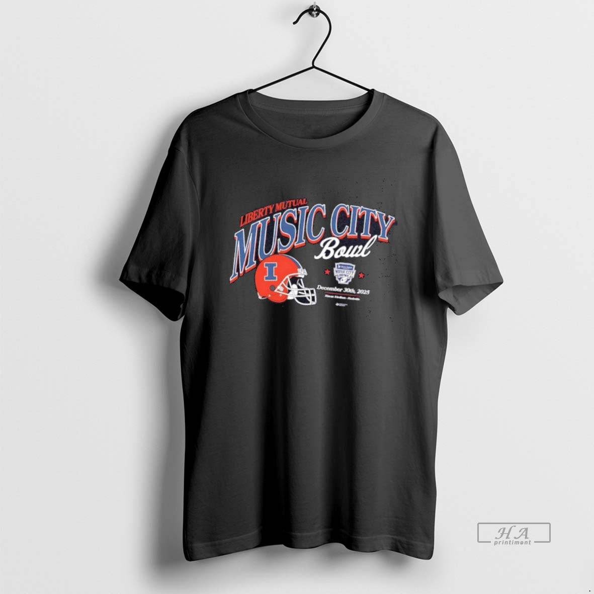 Official Illinois Fighting Illini 2025 Liberty Mutual Music City Bowl Helmet T-Shirts, Hoodie, Sweatshirt | PopFlextees.com