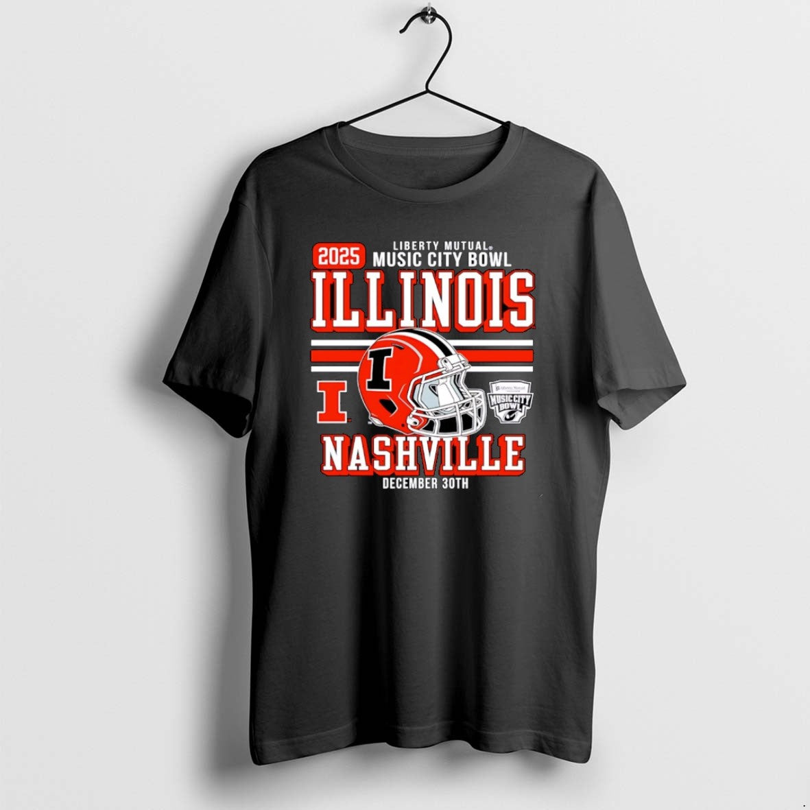 Official Illinois Football 2025 Music City Bowl Helmet Christmas T-Shirts, Hoodie, Sweatshirt | PopFlextees.com