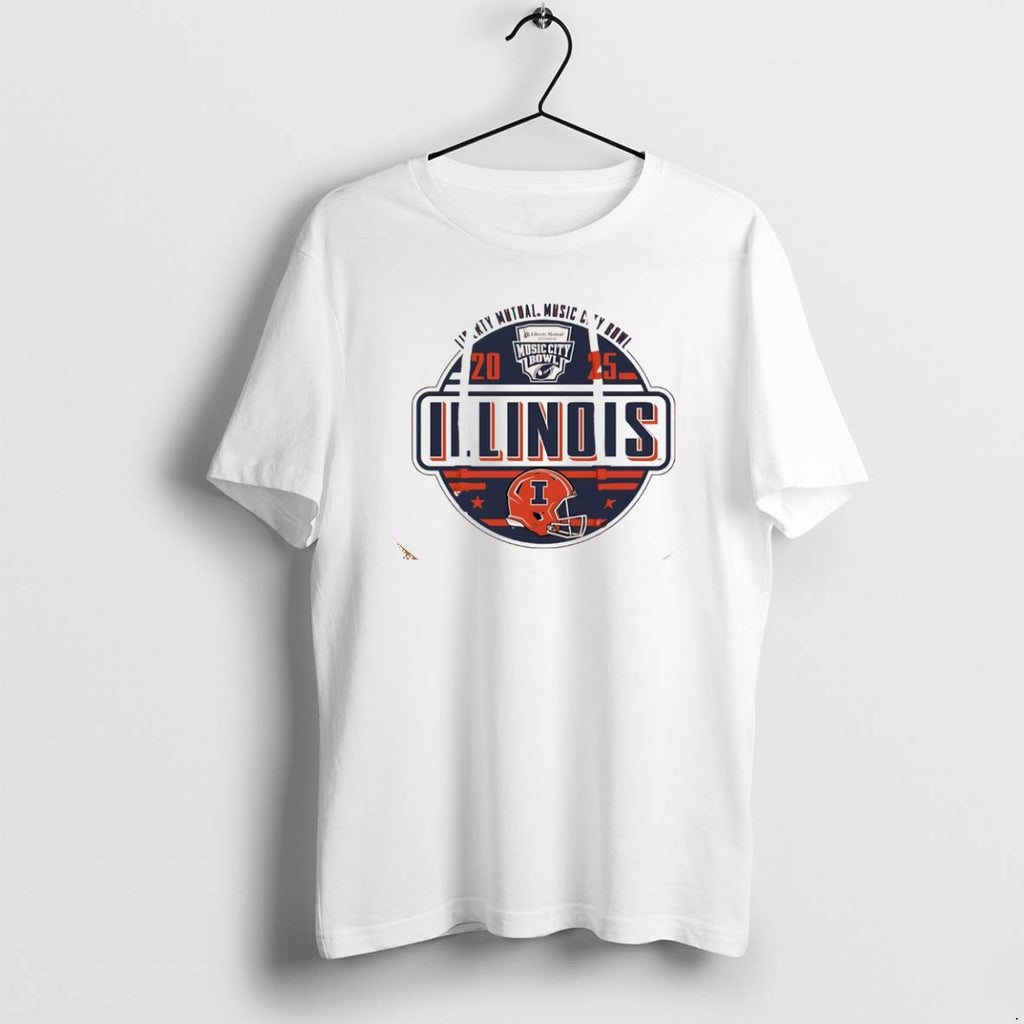 Official Illinois Football 2025 Music City Bowl Logo Christmas T-Shirts, Hoodie, Sweatshirt | PopFlextees.com