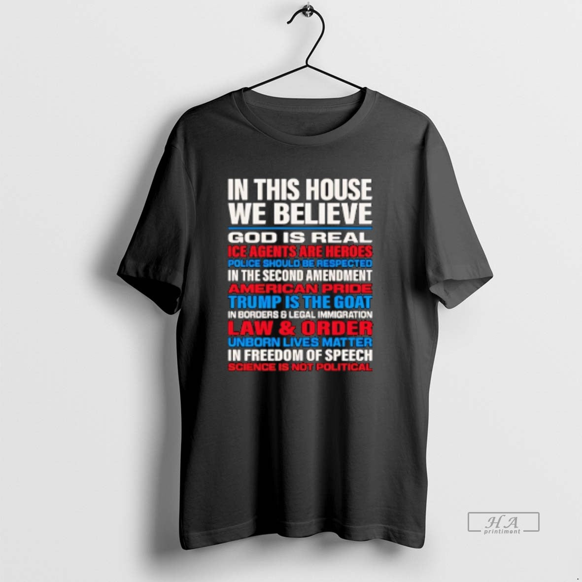 Official In This House We Believe God Is Real T-Shirts, Hoodie, Sweatshirt | PopFlextees.com