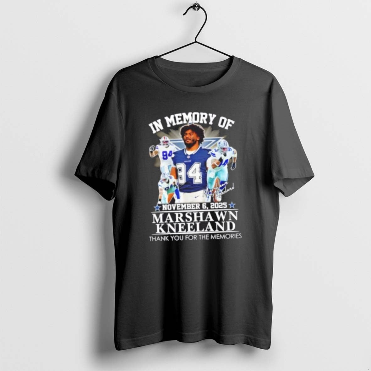 Official In Memory Of November 6 2025 Marshawn Kneeland Thank You For The Memories Signature T-Shirts, Hoodie, Sweatshirt