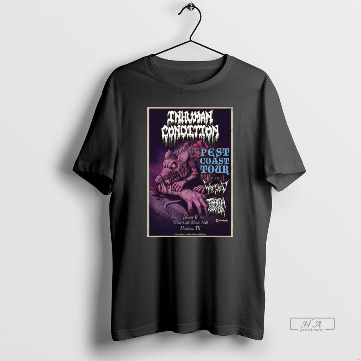 Official Inhuman Condition Houston Tx January 11 2026 Concert T-Shirts, Hoodie, Sweatshirt | PopFlextees.com