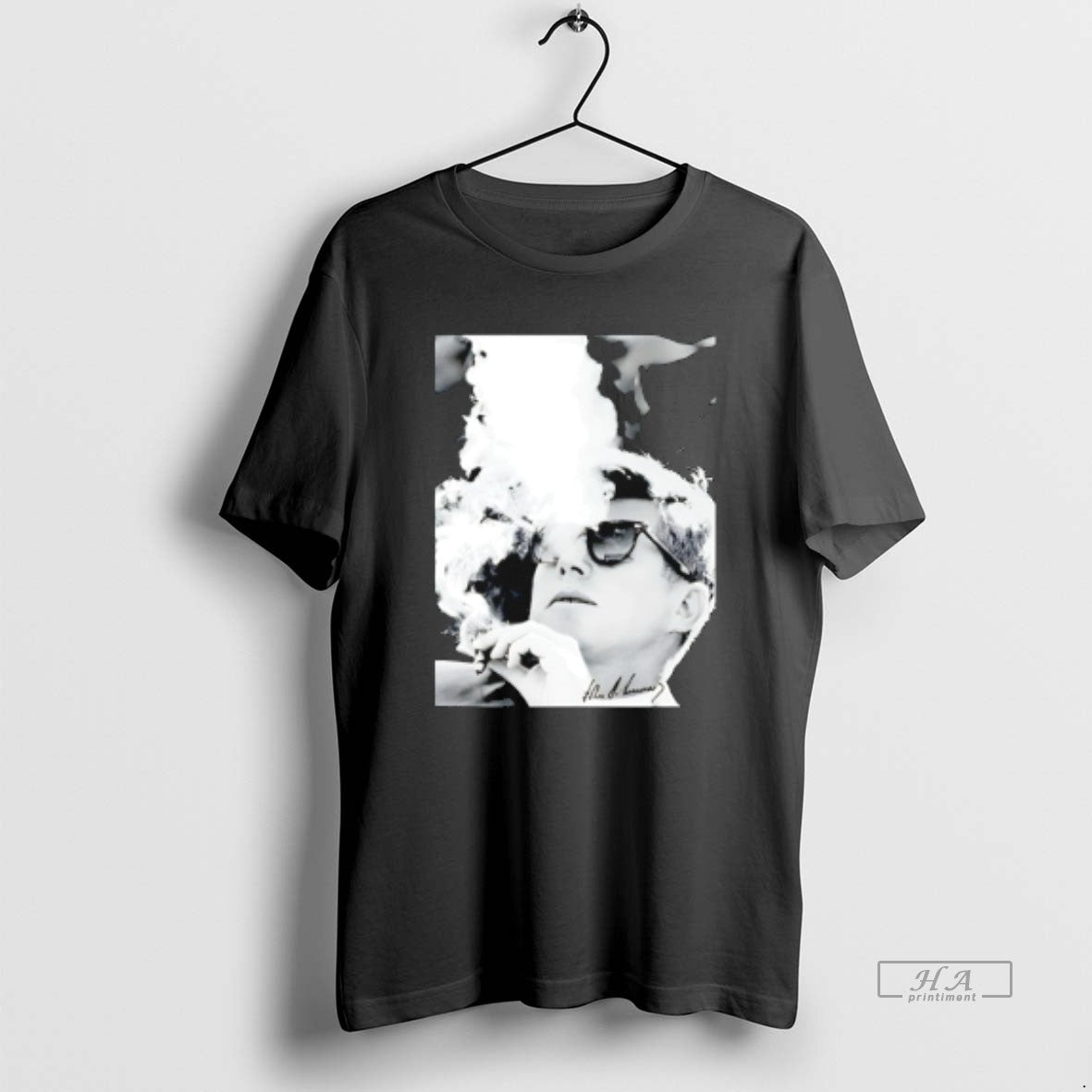 Official Jfk Smoke Graphic Signature T-Shirts, Hoodie, Sweatshirt | PopFlextees.com