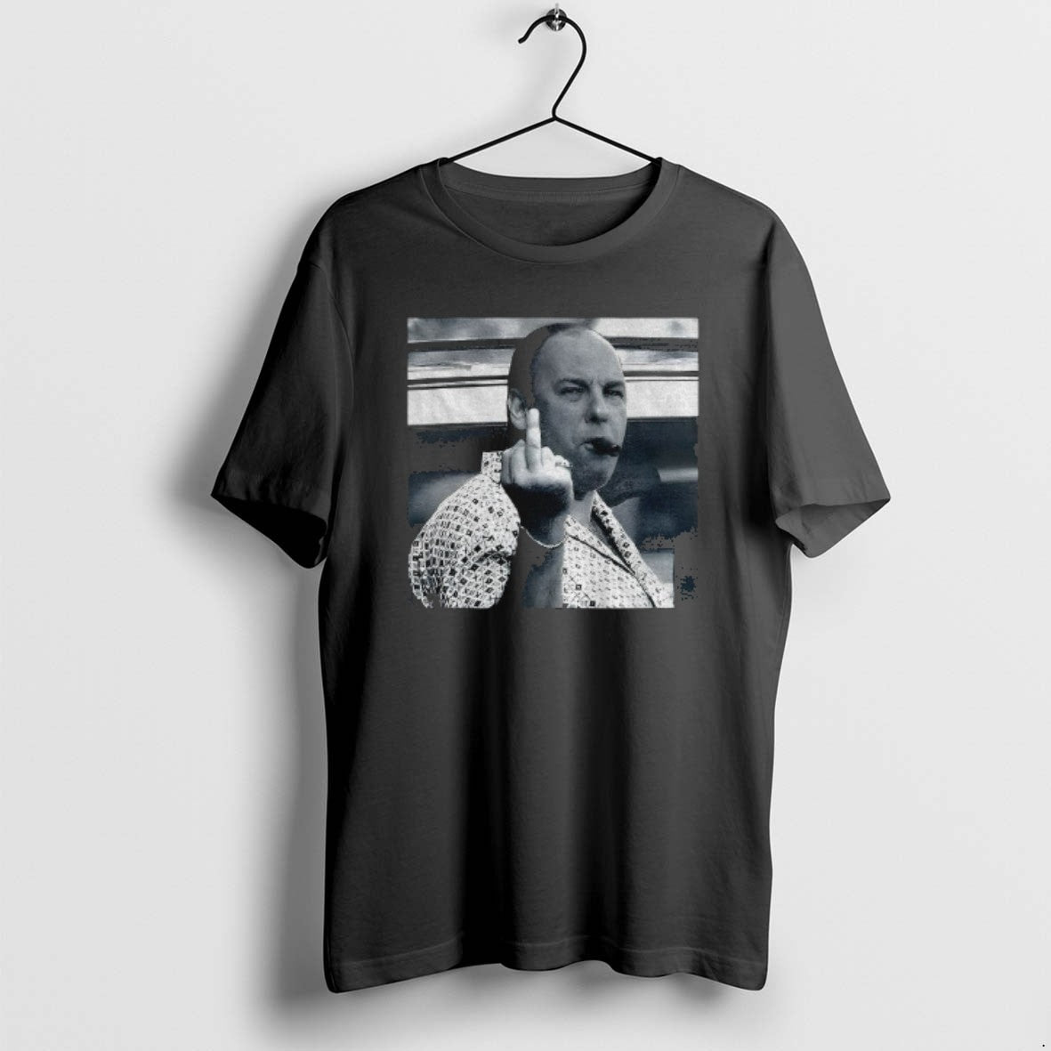 Official James Gandolfini Middle Finger The Sopranos Cast Mafia Tv Show Lover T-Shirts, Hoodie, Sweatshirt | PopFlextees.com