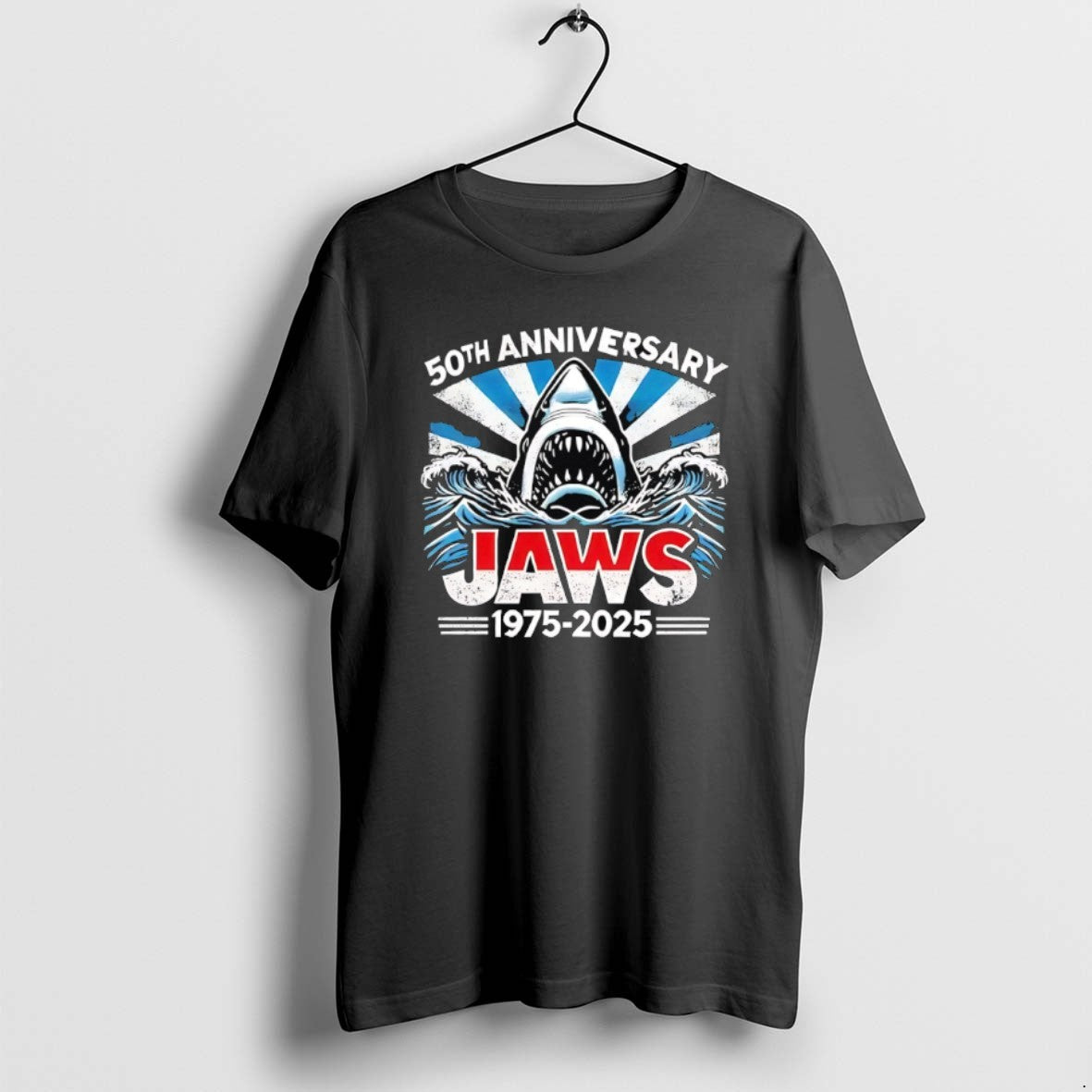 Official Jaws 50th Anniversary 1975 2025 T-Shirts, Hoodie, Sweatshirt | PopFlextees.com