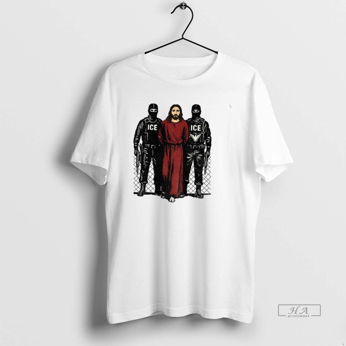 Official Jesus Arrested By Ice Anti Ice Political Christian Protest T-Shirts, Hoodie, Sweatshirt | PopFlextees.com