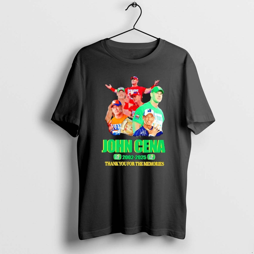 Official John Cena 2002 2025 Thnak You The Memories T-Shirts, Hoodie, Sweatshirt | PopFlextees.com