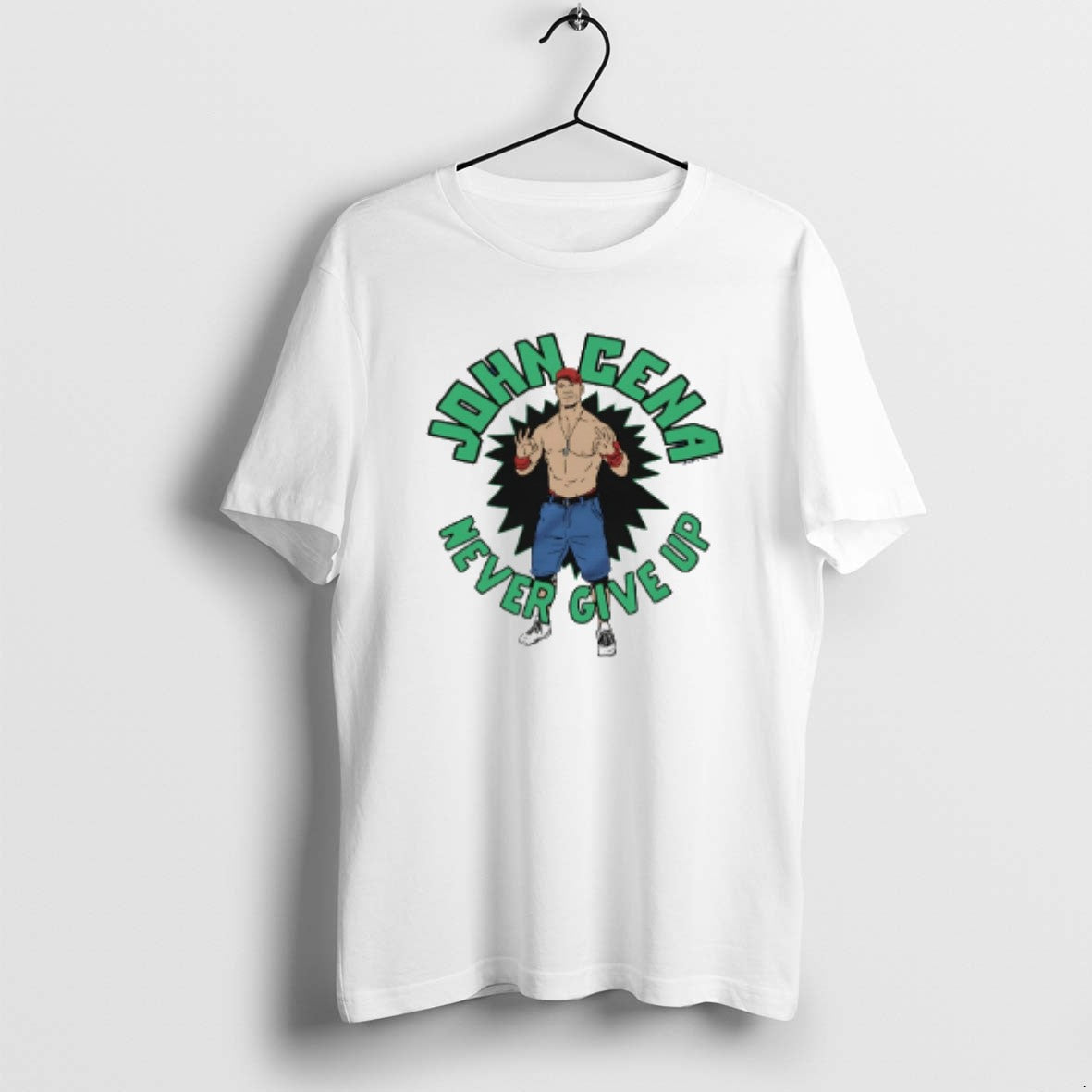 Official John Cena Never Give Up Caricature T-Shirts, Hoodie, Sweatshirt | PopFlextees.com