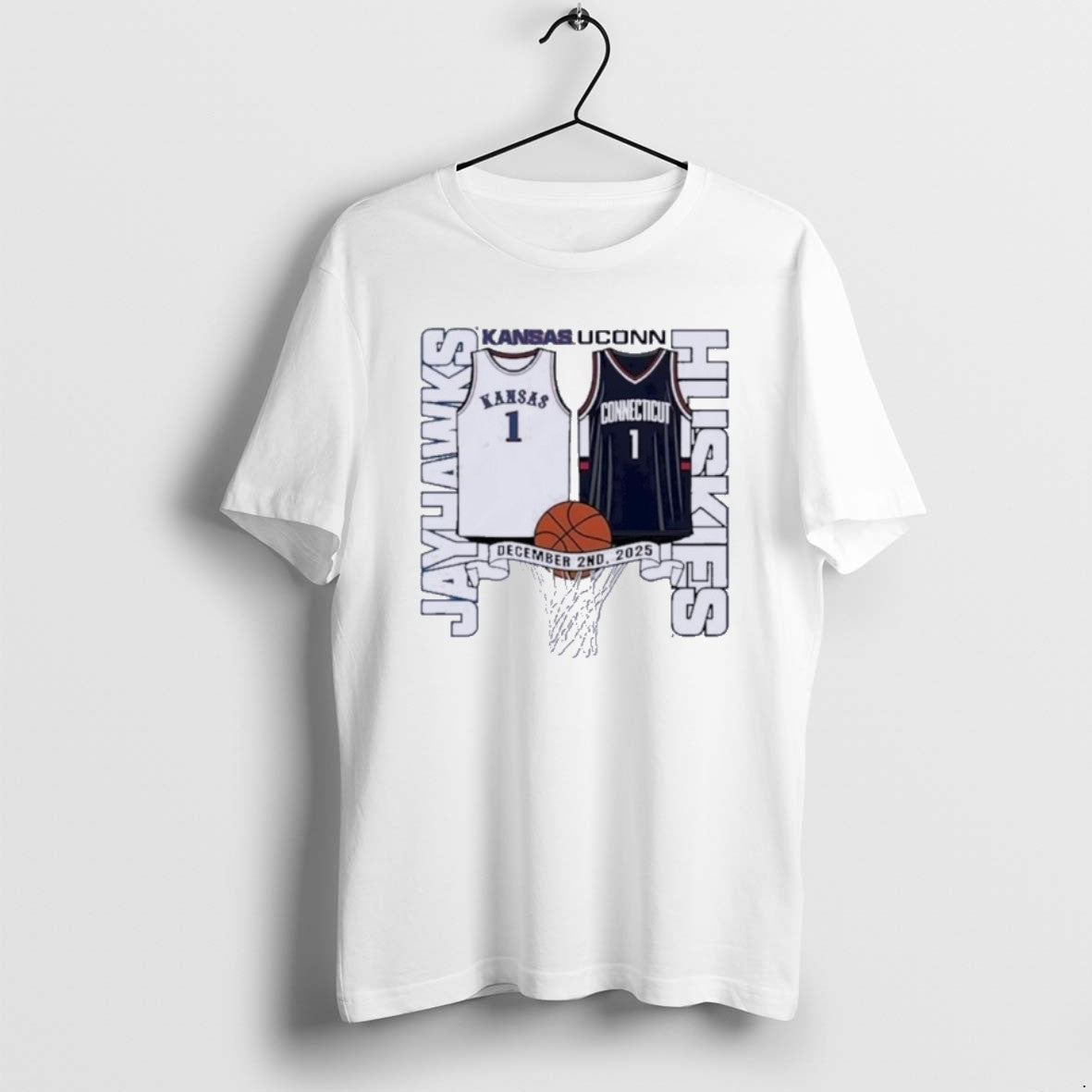 Official Kansas Jayhawks Vs Uconn Huskies Basketball 2025 Gameday T-Shirts, Hoodie, Sweatshirt | PopFlextees.com