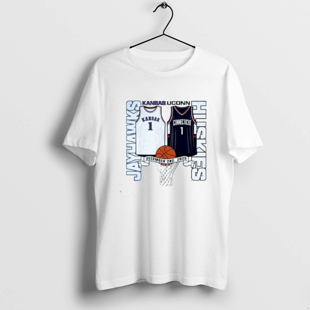 Official Kansas Jayhawks Vs Uconn Huskies Matchup T-Shirts, Hoodie, Sweatshirt