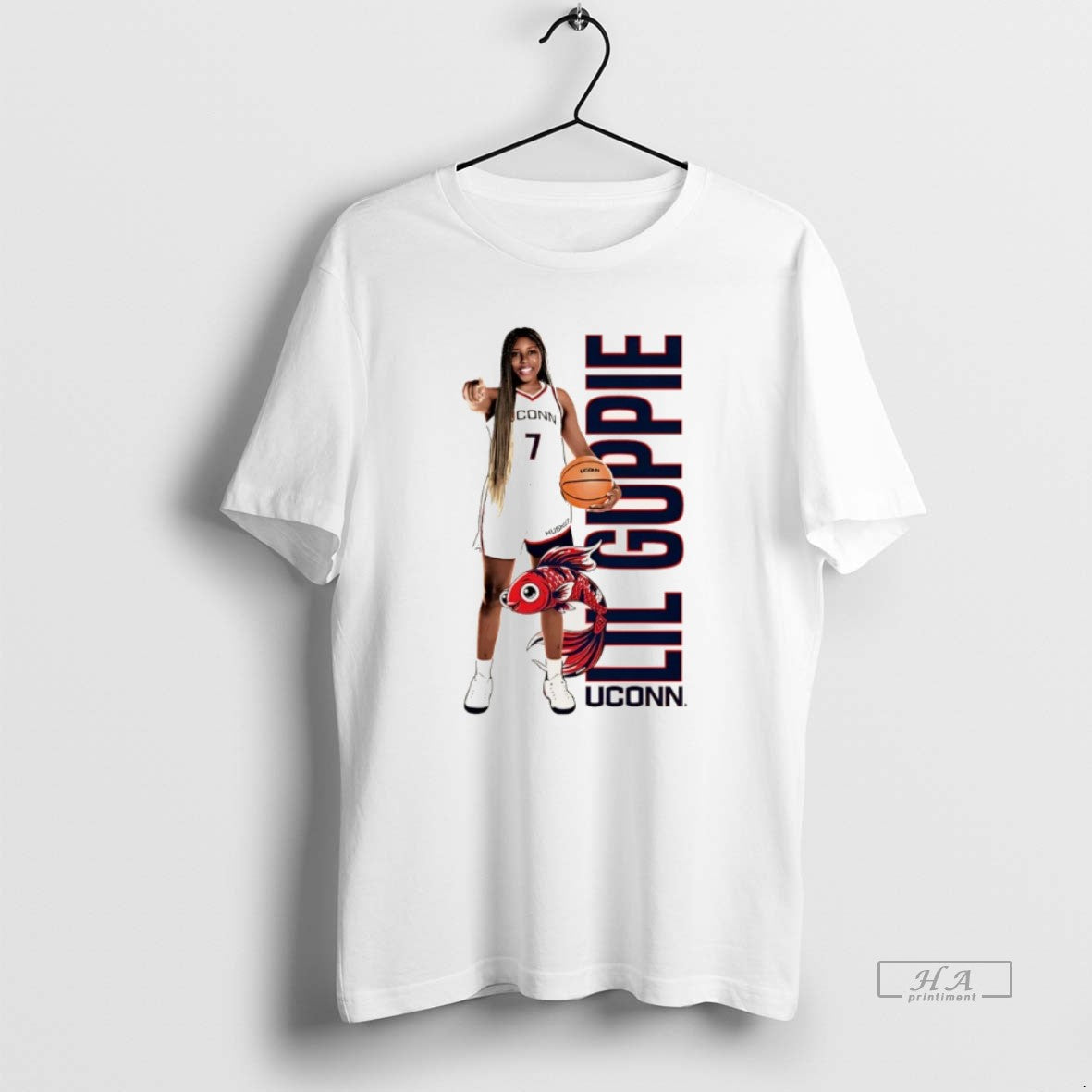 Official Kelis Fisher Uconn Huskies Lil Guppie Christmas T-Shirts, Hoodie, Sweatshirt | PopFlextees.com