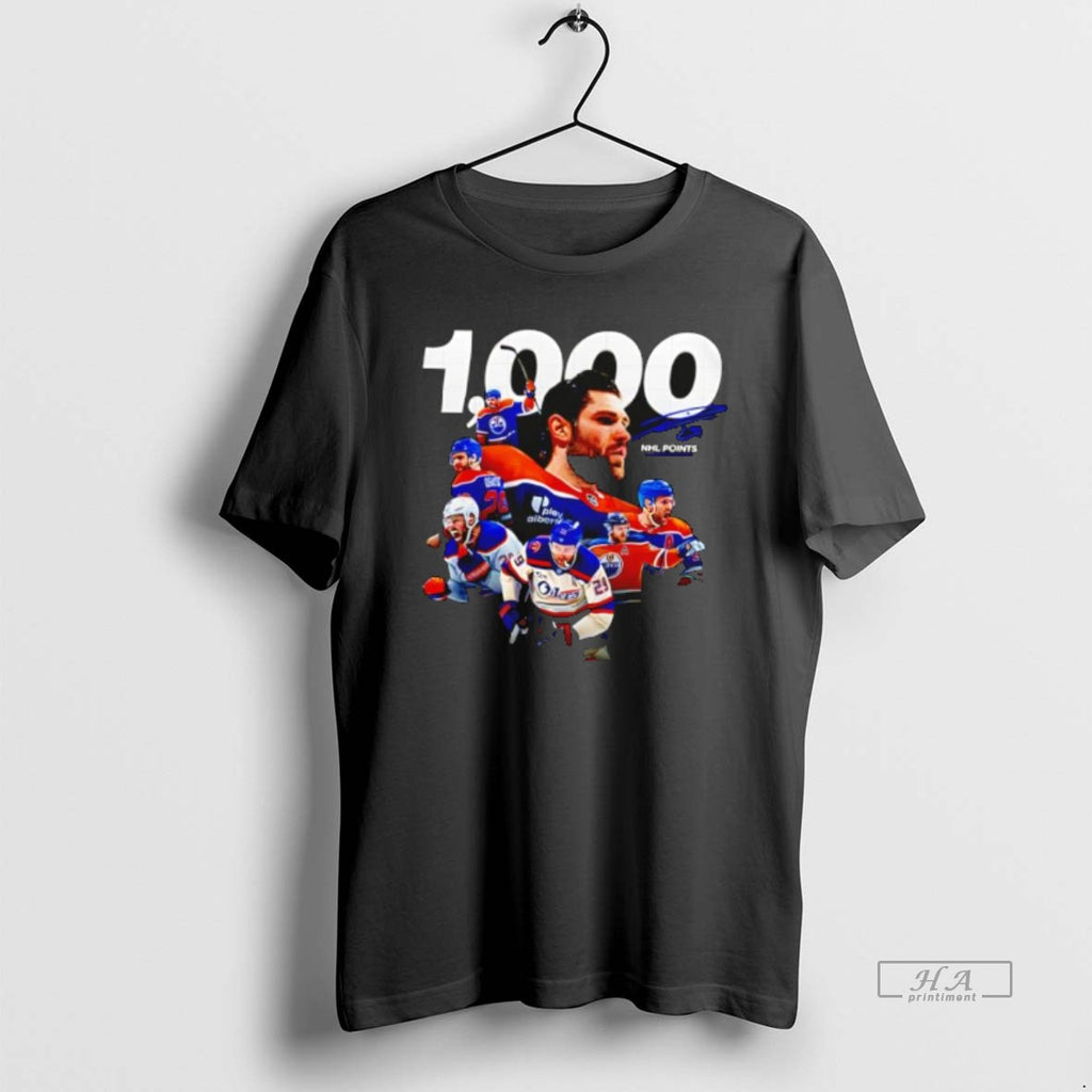 Official Leon Draisaitl Edmonton Oilers 1000 Career Nhl Points Limited Edition T-Shirts, Hoodie, Sweatshirt | PopFlextees.com
