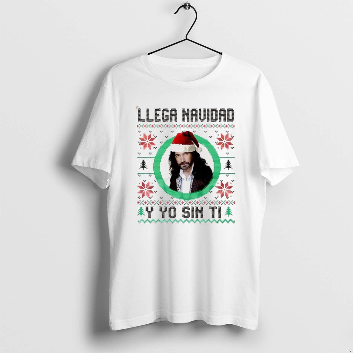 Official Llega Navidad Y Yo Sin Ti Ugly Christmas Music Lover T-Shirts, Hoodie, Sweatshirt | PopFlextees.com