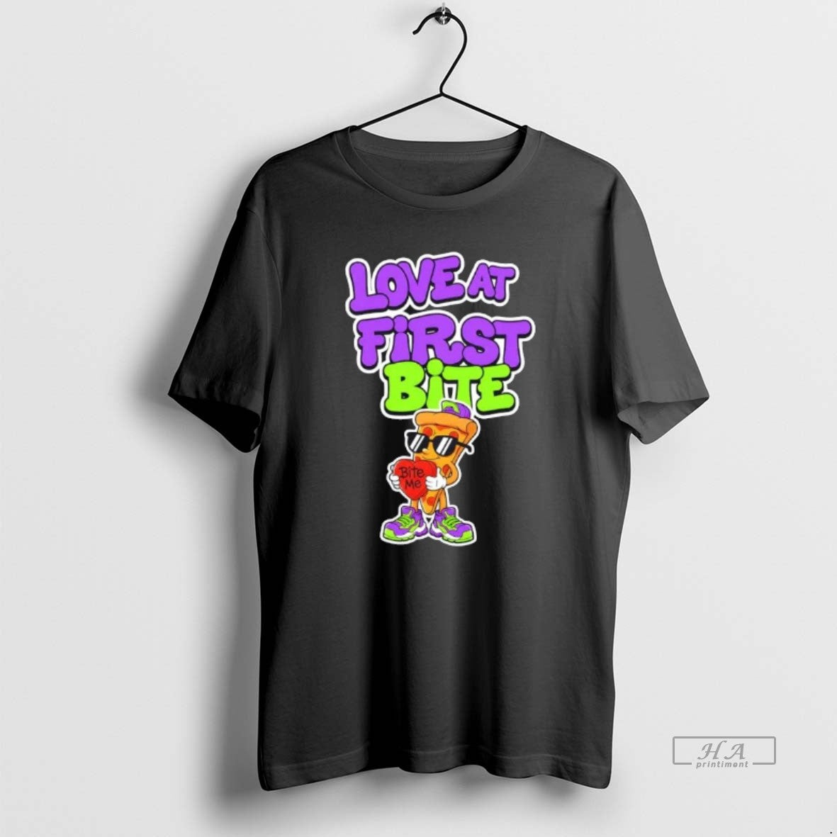 Official Love At First Bite Pizza Bite Me T-Shirts, Hoodie, Sweatshirt | PopFlextees.com