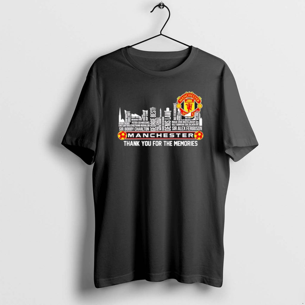 Official Manchester United Thank You For The Memories Skyline Names T-Shirts, Hoodie, Sweatshirt | PopFlextees.com