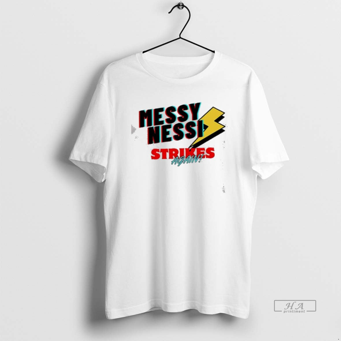 Official Messy Nessi Strikes Again Lightning T-Shirts, Hoodie, Sweatshirt | PopFlextees.com
