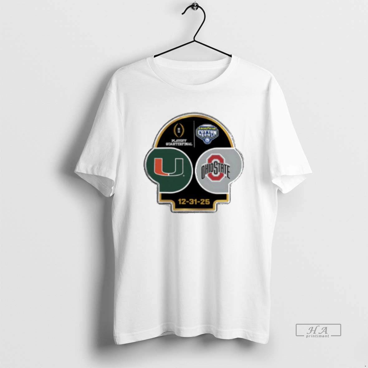 Official Miami Vs Ohio State Playoff Quarterfinal 2025 Goodyear Cotton Bowl T-Shirts, Hoodie, Sweatshirt | PopFlextees.com