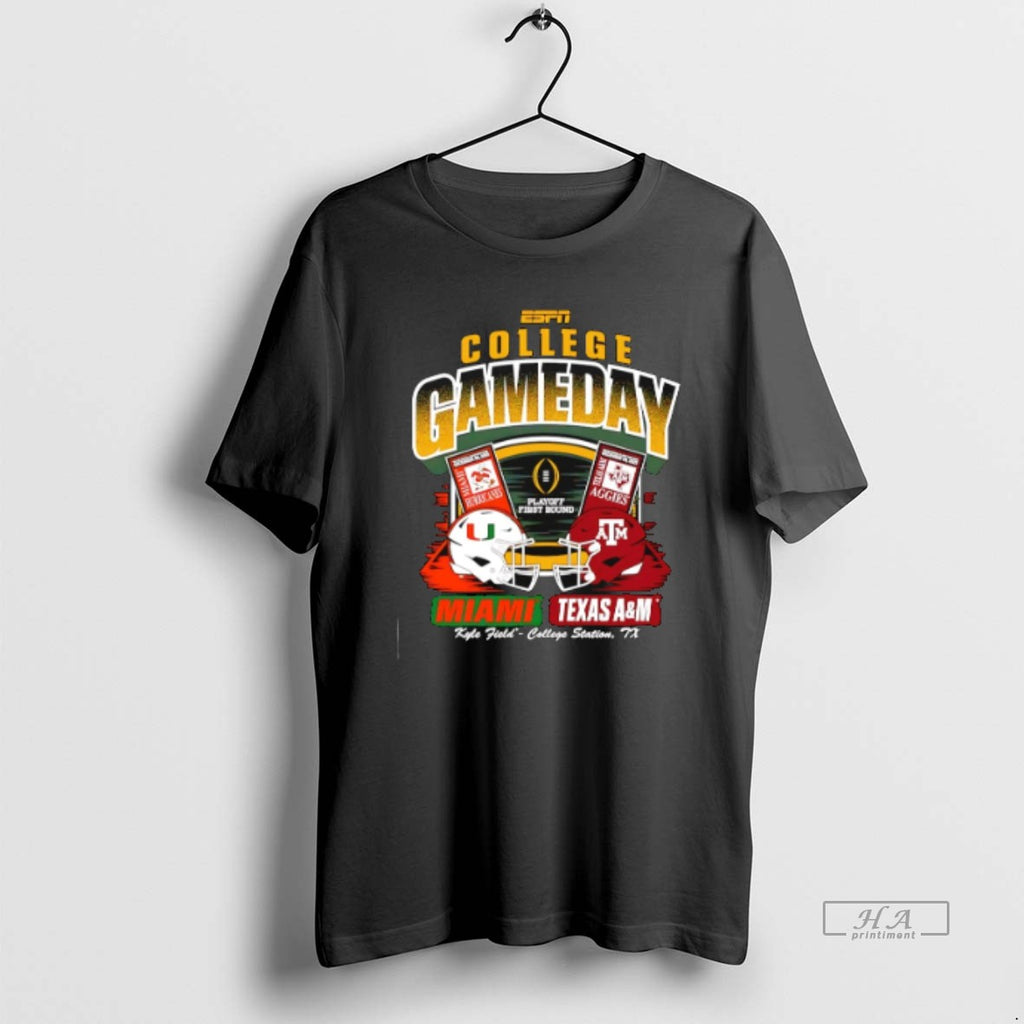 Official Miami Vs Texas 2025 26 Cfp Playoff First Round Ticket Helmets T-Shirts, Hoodie, Sweatshirt | PopFlextees.com