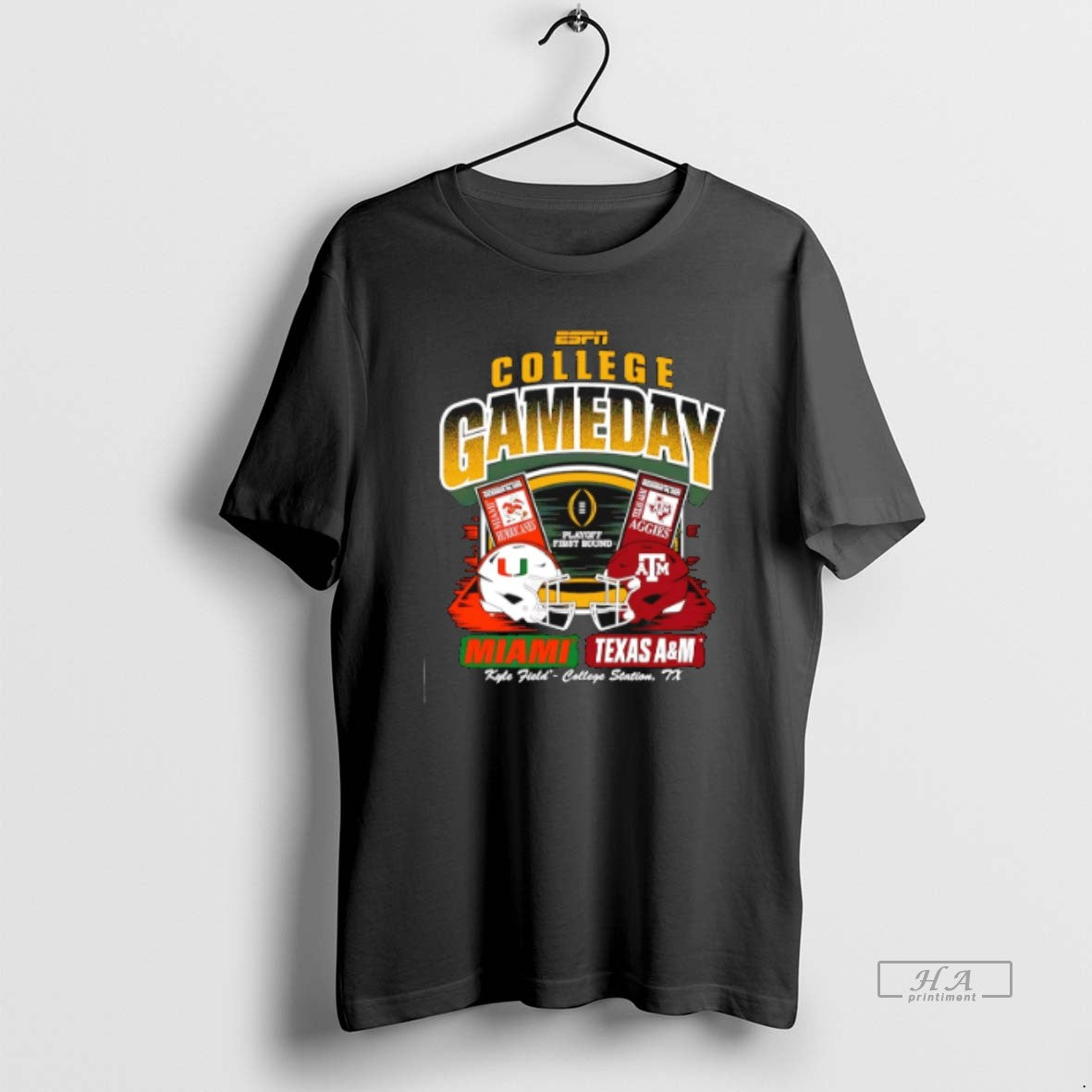 Official Miami Vs Texas 2025 26 Cfp Playoff First Round Ticket Helmets T-Shirts, Hoodie, Sweatshirt | PopFlextees.com
