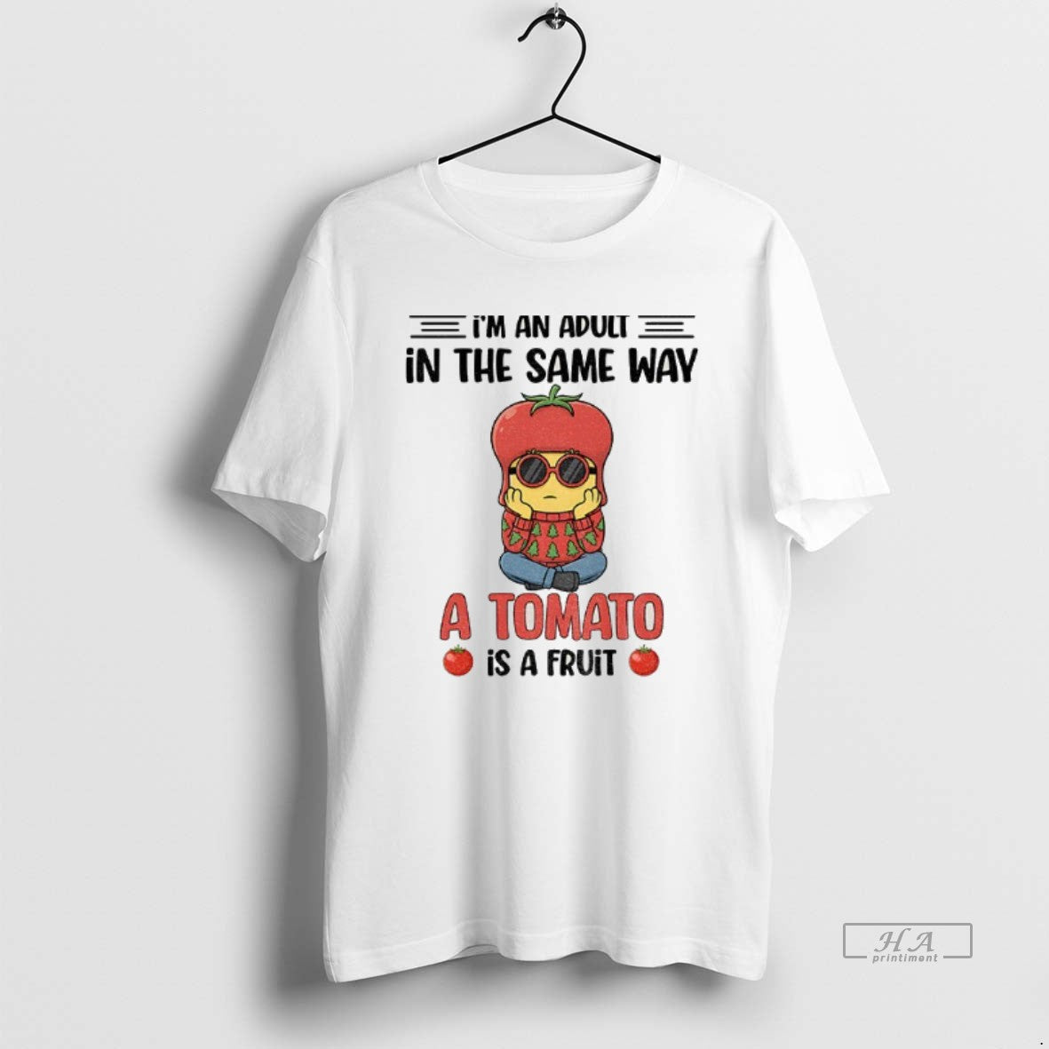 Official Minion Im An Adult In The Same Way A Tomato Is A Fruit T-Shirts, Hoodie, Sweatshirt | PopFlextees.com