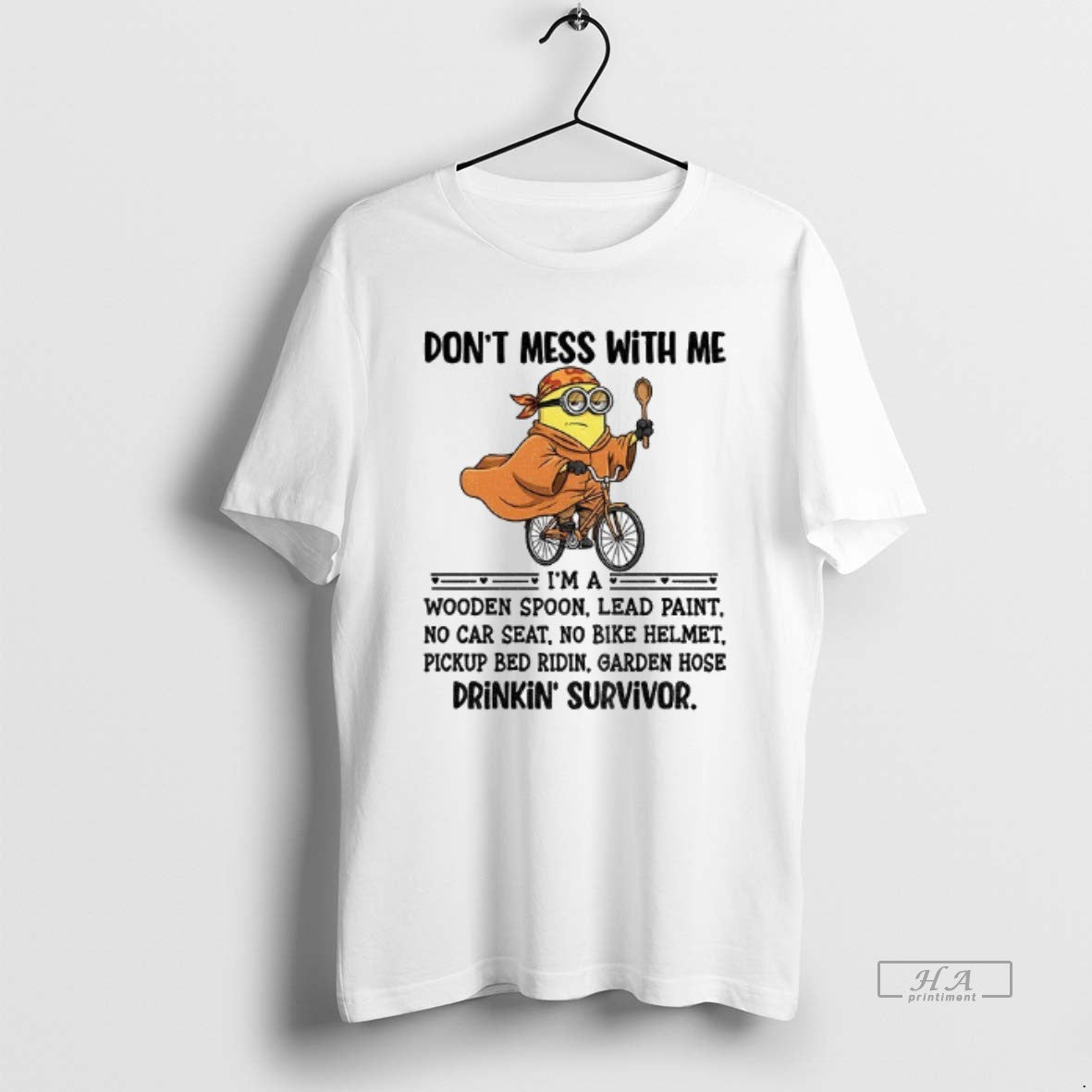 Official Minion Dont Mess With Me Im A Wooden Spoon Lead Paint No Car Seat T-Shirts, Hoodie, Sweatshirt | PopFlextees.com