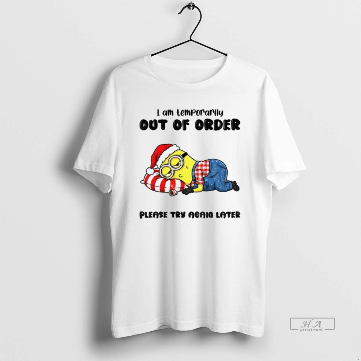 Official Minion Middle Finger I Am Temporarily Out Of Order Please Try Again Later Christmas T-Shirts, Hoodie, Sweatshirt