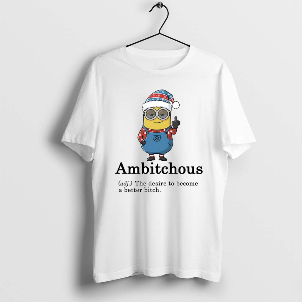 Official Minion Middle Finger Ambitchous The Desire To Become A Better Bitch T-Shirts, Hoodie, Sweatshirt | PopFlextees.com