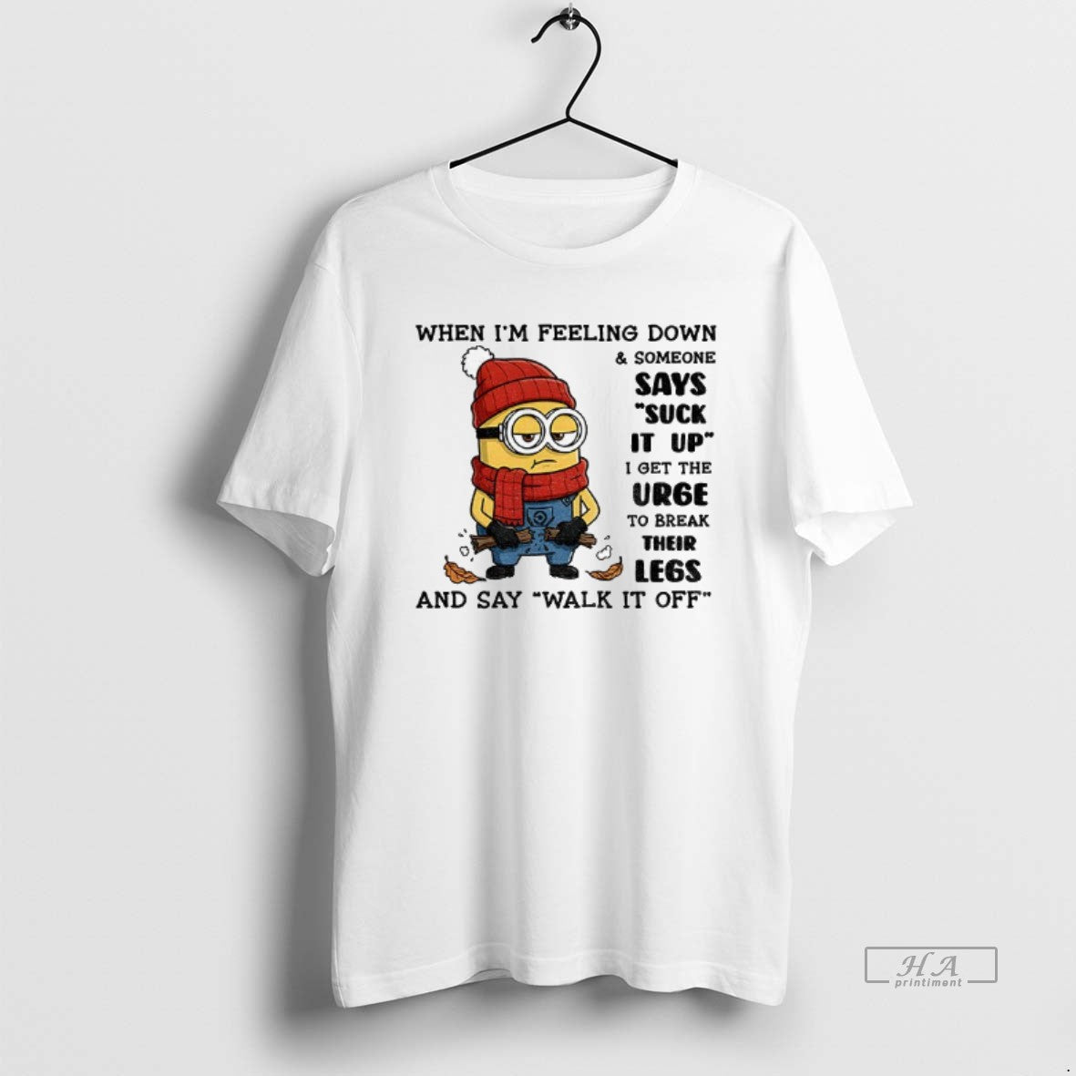 Official Minion When Im Feeling Down Someone Says Suck It Up I Get The Urge T-Shirts, Hoodie, Sweatshirt | PopFlextees.com