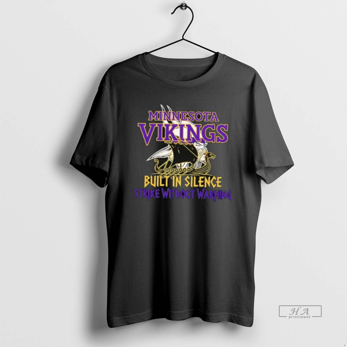 Official Minnesota Vikings Built In Silence Strike Without Warning T-Shirts, Hoodie, Sweatshirt | PopFlextees.com
